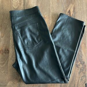 Gap high rise vegan leather cheeky straight pants